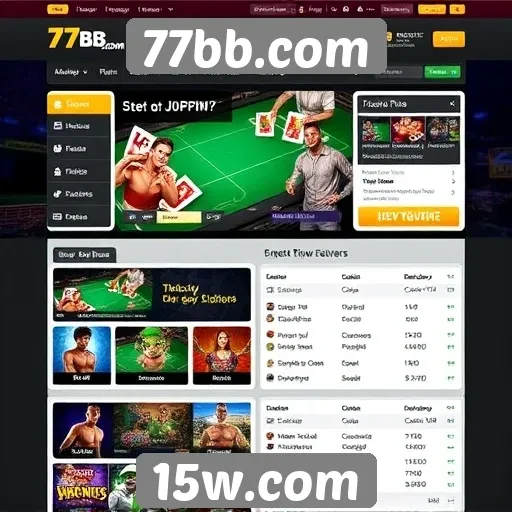 Avaliação da interface de usuário do site 77bb.com